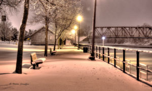Winter in Bellamy Harbor Park by Blaine Stauffer