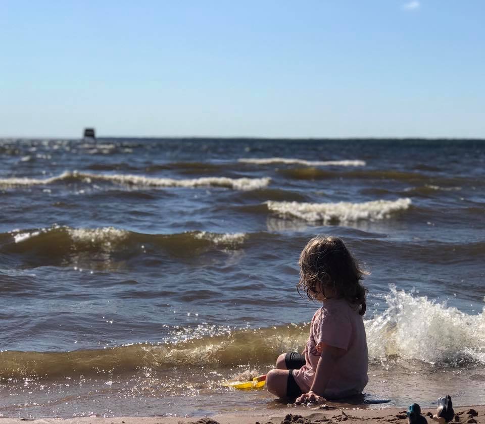 A young kid on Sylvan Beach