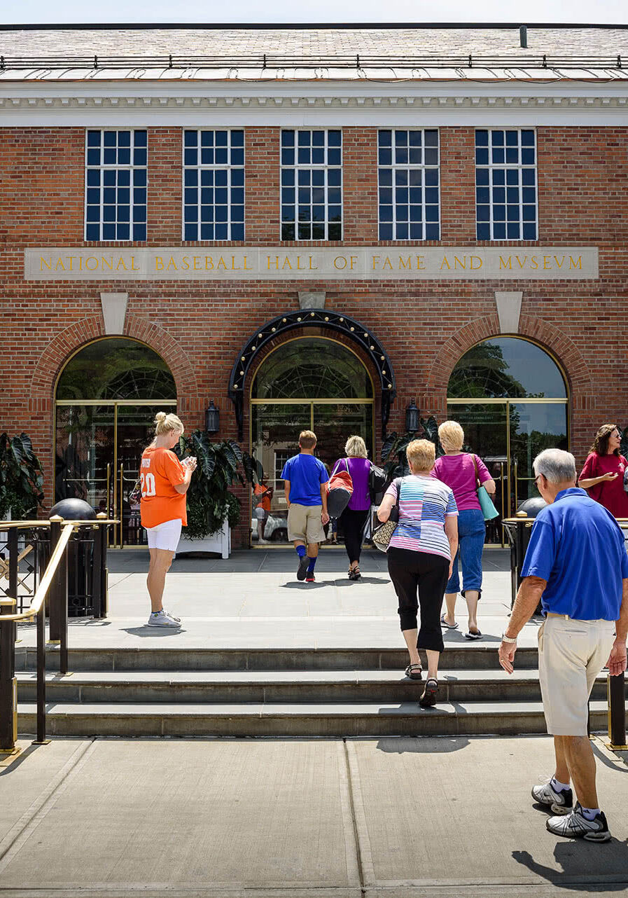 Front of the Baseball Hall of Fame building