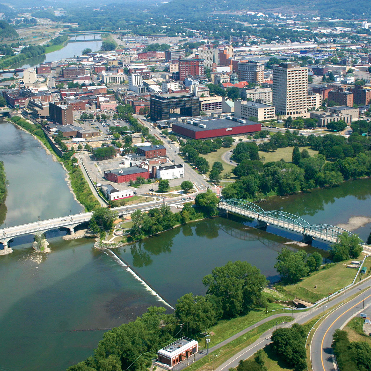 Aerial view of Binghamton Aerial view of Binghamton